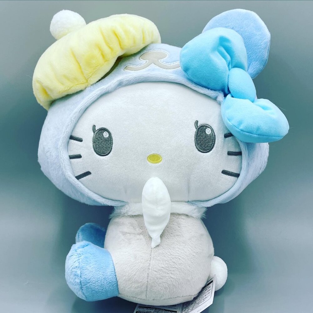 Hello Kitty Pastel Beret Panda Costume Plush Blue